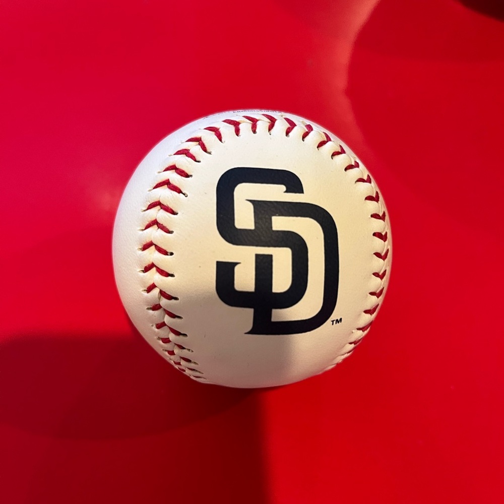 San Diego Baseball with Red Stitching